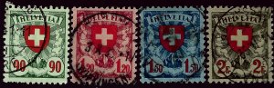 Switzerland #200-203 Used VF hr SC $31.00  ....Chance to buy a real Bargain!