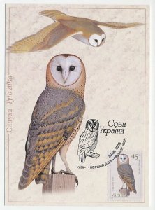 Maximum card Ukraine 2003 Bird - Owl