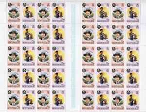 Montserrat 1986 Sc#592/595 Scouts/Girl Guides FULL SHEETLET SPECIMEN UNFOLDED !!