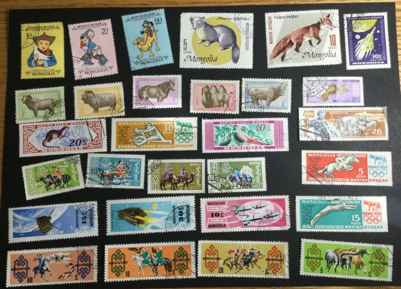 Mongolia - 97 stamps  - see pictures