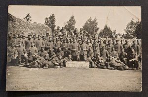 WWI Imperial German Army Soldier Group Feldpost Postcard 1914 Saxony-Anhalt