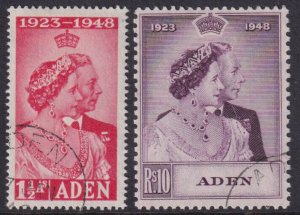 ADEN 1949 Royal Silver Wedding set of two - 36254