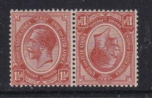 South Africa  #4a  MNH  George V  teche-beche pair  1 1/2p