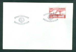 Norway. 1978 Cover 125 Ore. Spc. Cancel: Lions Club Nat. Convention: Trondheim