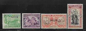 NIUE, 90-93, MINT HINGED, PEACE ISSUE OVPTD