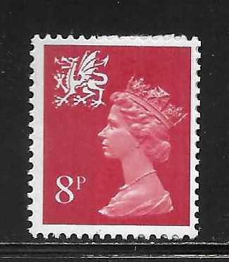 Great Britain Wales WMMH10 8p Machin MNH