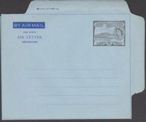 ST KITTS NEVIS QE 5c View of Nevis airletter / aerogramme unused............M605