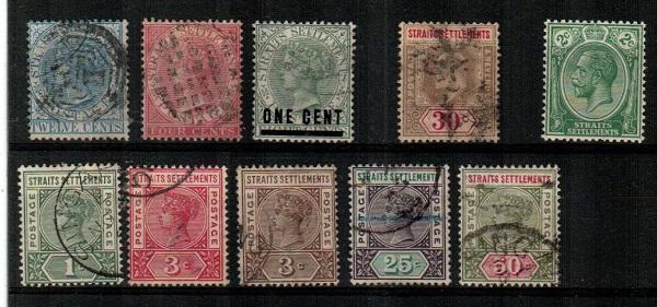 Straits Settlements - small group mostly Used - see description