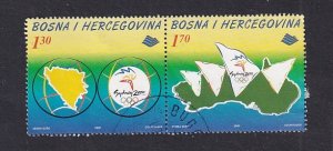 Bosnia and Herzegovina ( Bosniak admin)  #357 used pair 2000 olympics Sydney