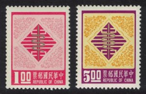 Taiwan Chinese New Year of the Snake 2v 1976 MNH SG#1129-1130