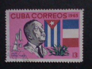 ​CUBA-1965-SC#1055-6 VERY OLD CUBA STAMPS- ANDRE VOISIN-NATURALIST USED-VF-