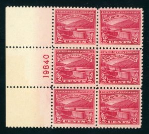 US Stamp #681 Ohio Canal 2c - Plate Block of 6 - MLH- CV $12.50