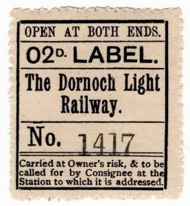 (I.B) The Dornoch Light Railway : Newspaper Parcel 2d 
