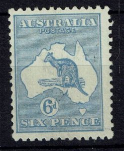 AUSTRALIA SG26a 1915 6d BRIGHT BLUE LIGHTLY MTD MINT (d)