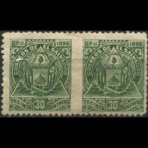 SALVADOR 1896 - Scott# 155 Pair Imp.Between Set of 2 No Gum