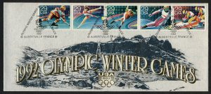 1992 Winter Olympics-Opening Day-8 Feb 92, USPS Cachet **ANY 5=FREE SHIPPING**