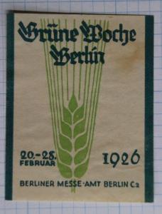 Brune Boche Berline Germany 1926 Berliner Messe Fair expo AMT Poster Stamp ad
