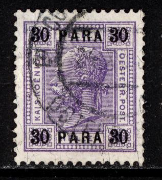 Austria Turkey 1907 Scott #45 no varnish bars, used