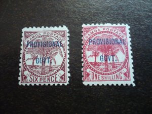 Stamps - Samoa - Scott# 36-37 - Mint Hinged Part Set of 2 Stamps