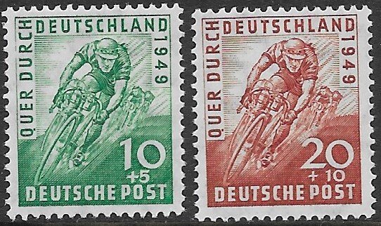 Germany B304-05   1949  set  2  FVF  NH
