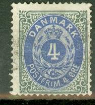 Denmark 26b (slate & ultramarine) used CV $17