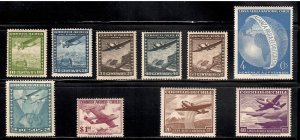 10 Different F-VF OG NH Mint Chile Airmail issued 1934 to 1964 - I Combine S/H