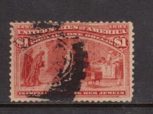 USA #241 Used Fine - Very Fine With Light Thin