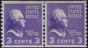 842 Mint,OG,NH... Line Pair... SCV $2.00... VF/XF