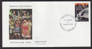 French Polynesia Millennium 2000 U/A FDC BIN
