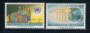 Nicaragua C452-53 MLH set Refugee Enblem (N0273)+