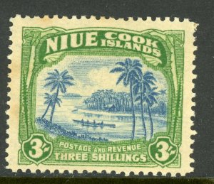 British Colony 1938 Niue Cook Islands 3' Canoe Scott #75 Mint Z607