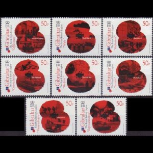 GIBRALTAR 2011 - Scott# 1257-64 Royal Legion Set of 8 NH