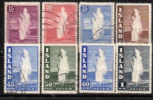 Iceland 203-208 Used, 208A, 208B Mint hinged Set