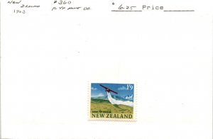 New Zealand, Postage Stamp, #360 Mint Hinged, 1963 Airplane (AB)