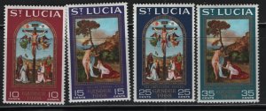 ST. LUCIA, (4) SET, 231-234, HINGED, 1968, Easter