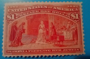 *REDUCED* Sc# 241 MNH 1893 Colombian Issue $1 salmon VF/XF !!