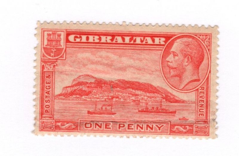 Gibraltar #96a MNH Crease - Stamp CAT VALUE $22.50