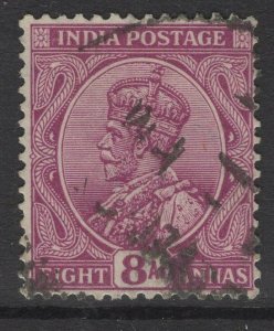 INDIA SG180 1911 8a DEEP MAUVE USED