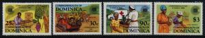 Dominica 796-9 MNH Commonwealth Day, Banana, Road Buidling, Medicine