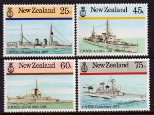 New Zealand 1985 Navy Ships Complete Mint MNH Set SC 839-842