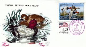 Valuable Pugh Designed/Painted 1987 Federal Duck Stamp FDC...107 of 197 created!