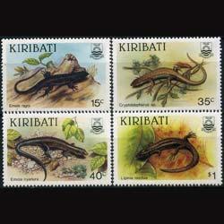 KIRIBATI 1987 - Scott# 491-4 Lizards Set of 4 LH