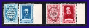 1952 - Belgica - Sc. B 521 - B 522 - Bandeleta - BH . MNH - Gran  lujo - BE- 44