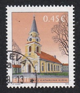 Estonia # 734 St. Catherine's Church, Used, 1/2 Cat.