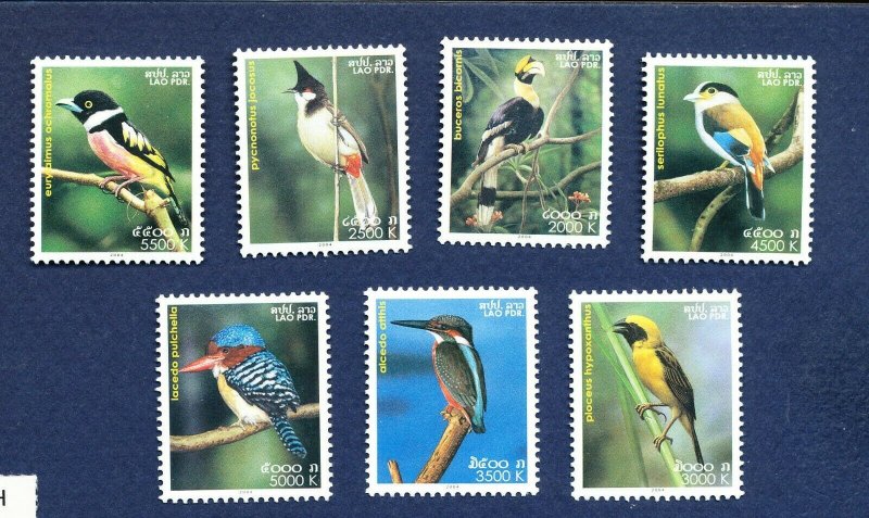 LAOS -  1608 // 1615  - FVF MNH - BIRDS - 2004