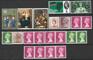 COLLECTION LOT 16355 GB QE2 21 UNUSED AC STAMPS