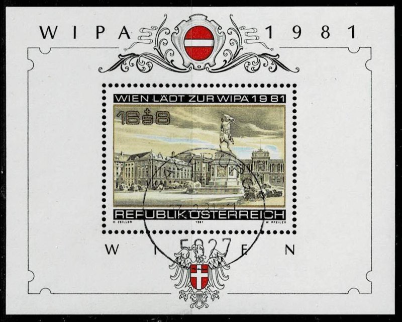 Austria 1981,Sc.#B345; B343 used, Stamps Exhibition WIPA 1981