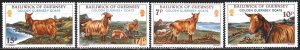 Guernsey. 1980. 209-12. Domestic goats. MNH.