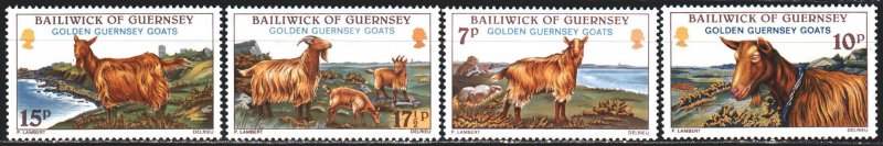 Guernsey. 1980. 209-12. Domestic goats. MNH.