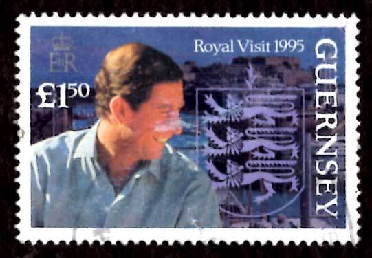 Guernsey 1995 Prince of Wales Charles 1v £1.50 Scott.558 Used